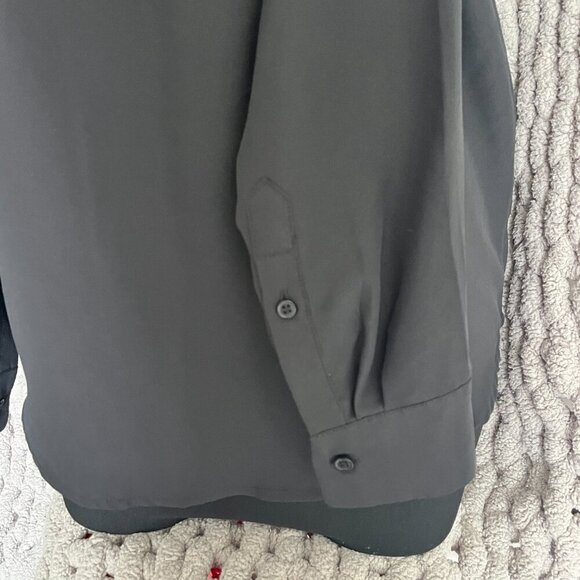 H&M Black V-Neck Button-Up Blouse Size 10 - Picture 9 of 11